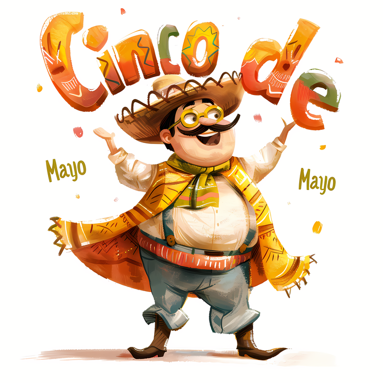Cinco De Mayo,Cartoon,Mexican