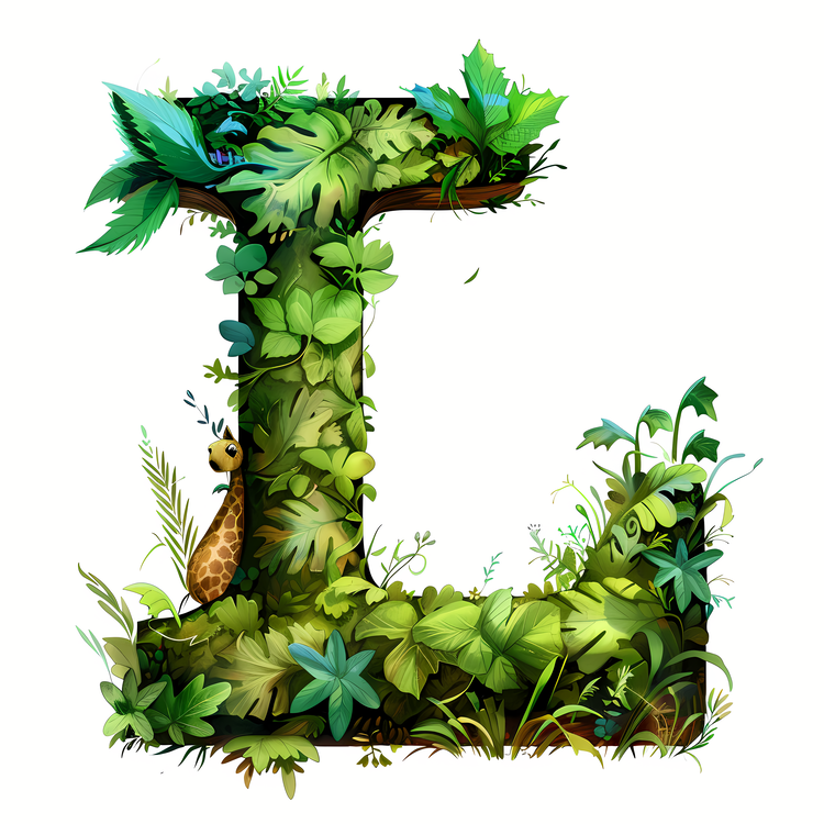 3d Cartoon Alphabet,Jungle,Nature
