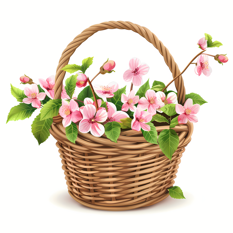 May Day,Wicker Basket,Flowers