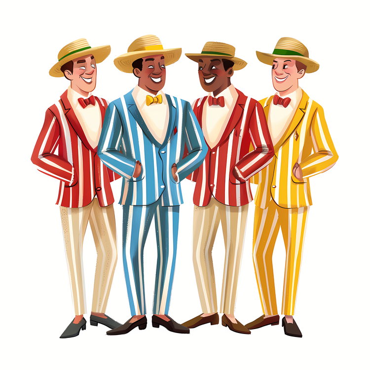 Barbershop Quartets,Colorful,Men