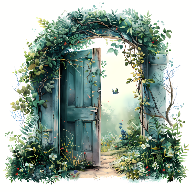 Door,Nature,Flowers