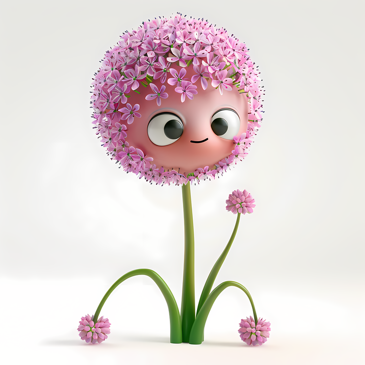 3d Cartoon Flowers,Pink,Plant