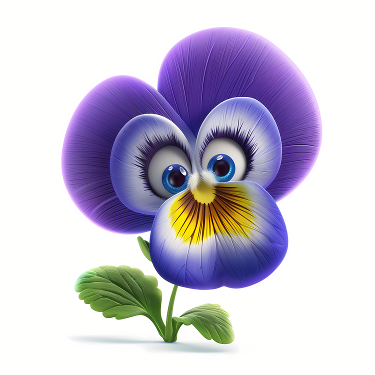 3d Cartoon Flowers,Purple,Flower