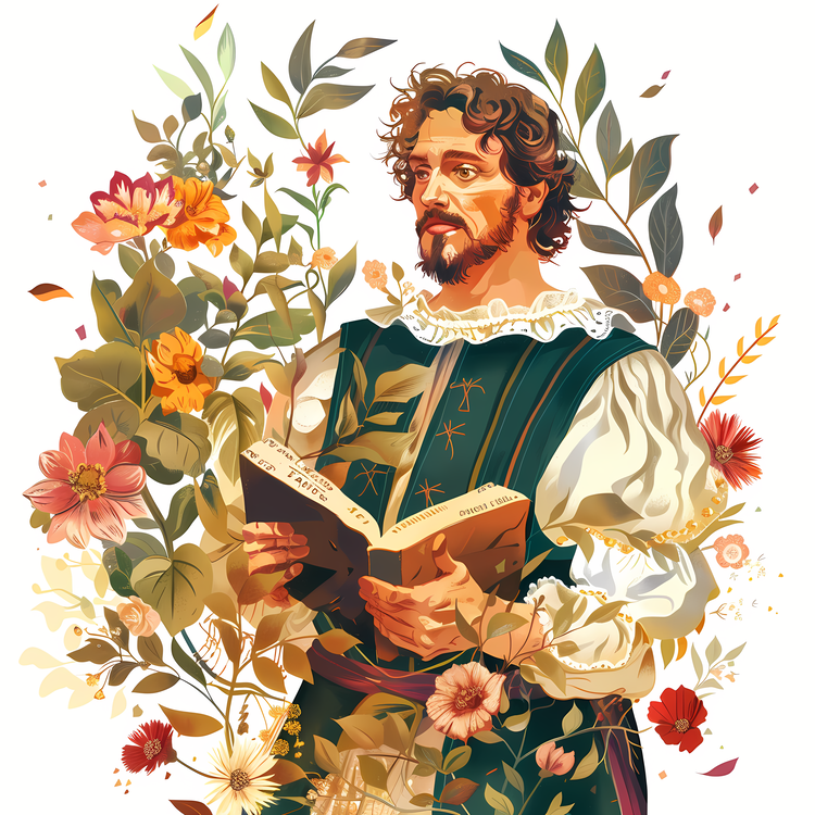 Shakespeare Day,Renaissance Man,Flowers