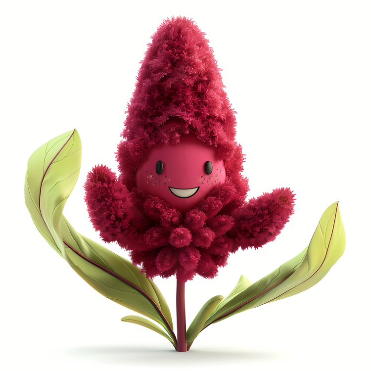 3d Cartoon Flowers,Ripe Red Flower,Flower Made Out Of Mushrooms
