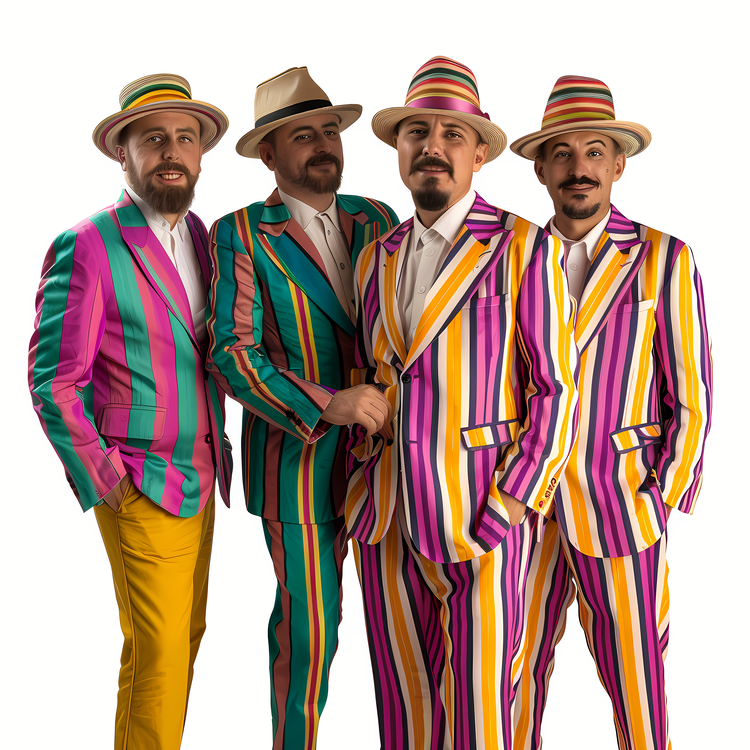 Barbershop Quartets,Men,Striped