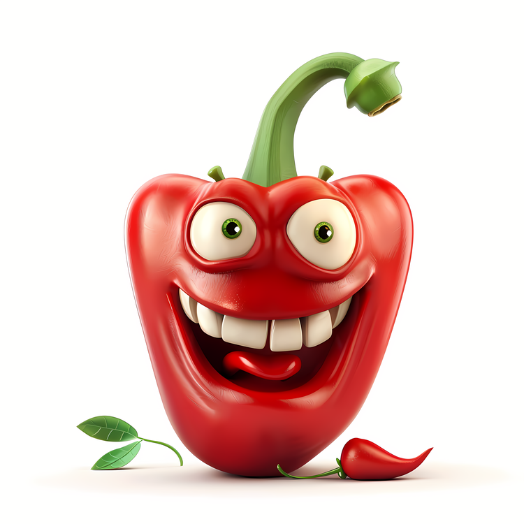 3d Cartoon Vegetable,Chili Pepper,Red Chili Pepper