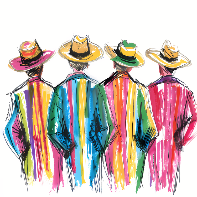 Barbershop Quartets,Colorful,Stripes