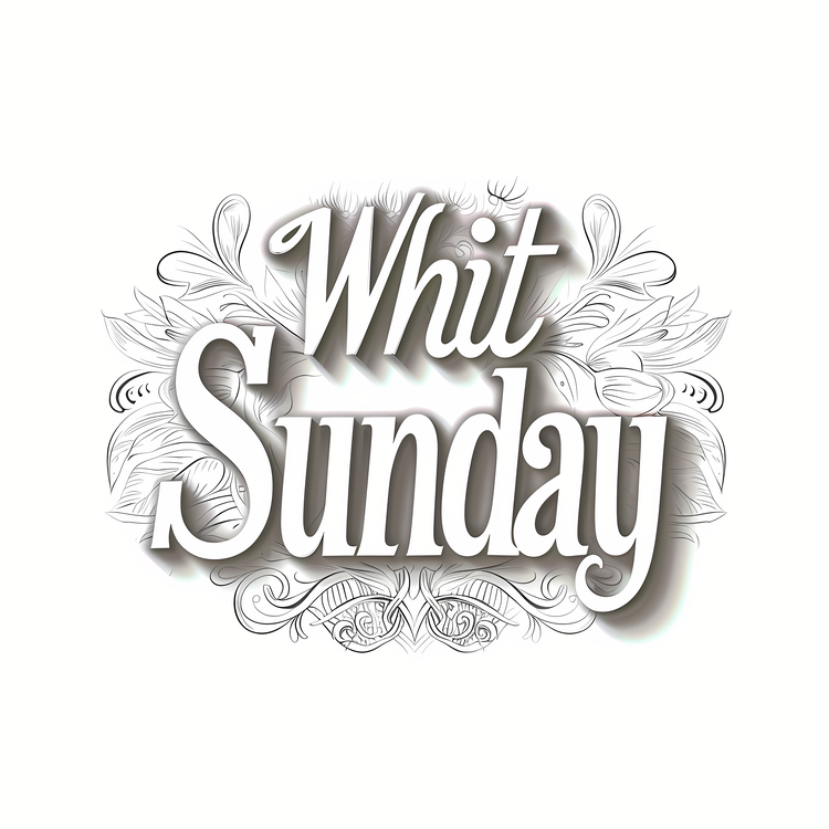 Whit Sunday,White Sunday,Sunday Logotype