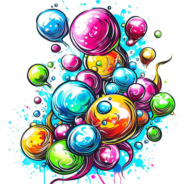 Bubbly,Colorful,Spontaneous