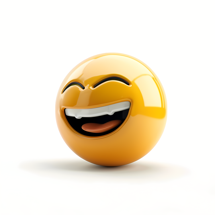 Emoji,Yellow Smiling Face,Laughing