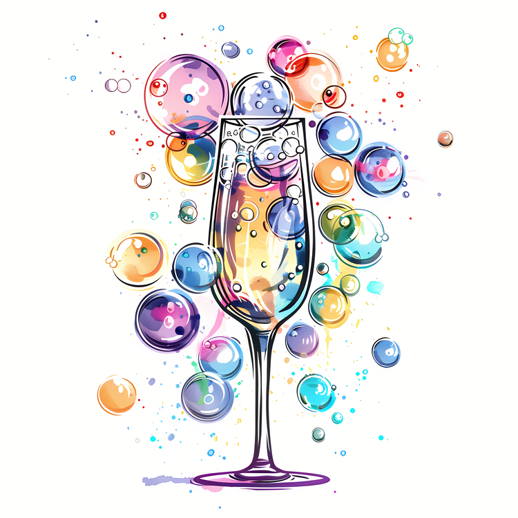 Bubbly,Watercolor,Bubbles