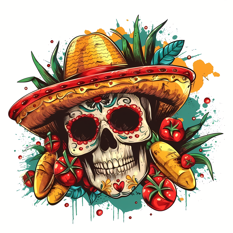 Cinco De Mayo,Skull,Mexican