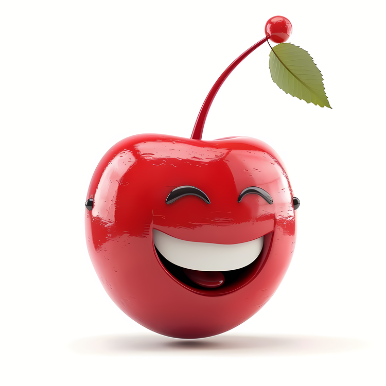 3d Cartoon Fruit,Smiling Fruit,Cherry