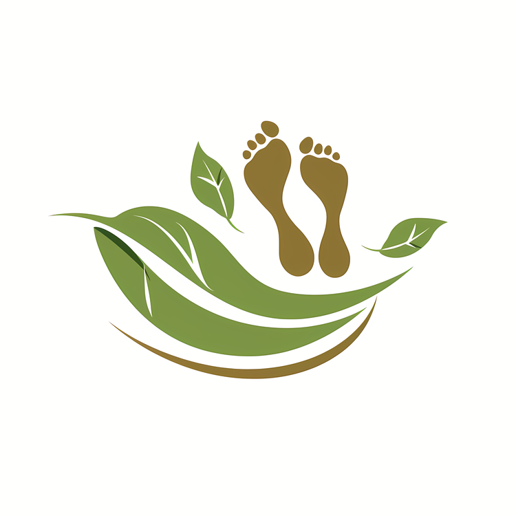 Barefoot,Footprints,Green Leaves