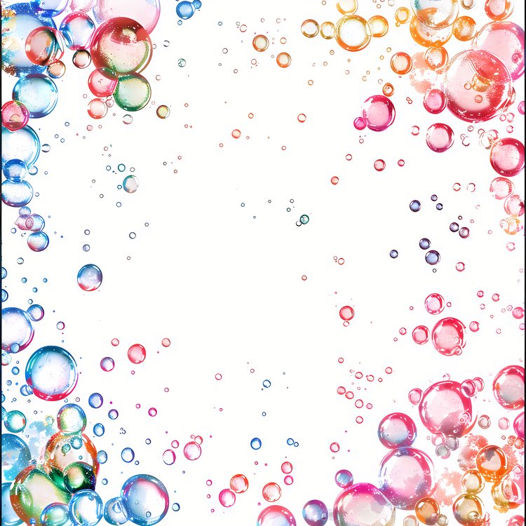 Bubbly,Colored Bubbles,Soapy Texture