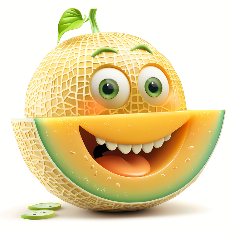 3d Cartoon Fruit,Melen,Smile