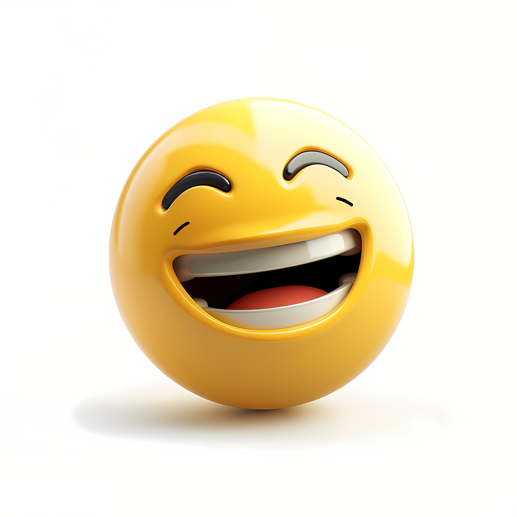 Emoji,Laughing Emoticon,White Background