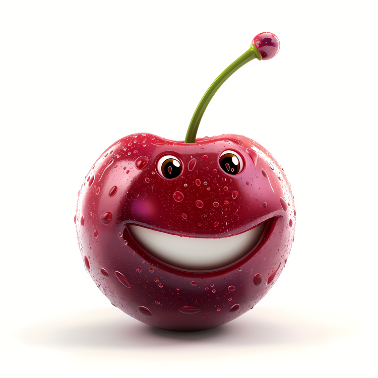 3d Cartoon Fruit,Happy,Smiley
