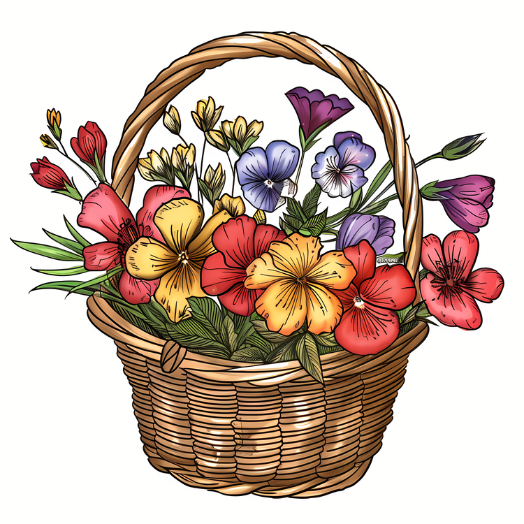 May Day,Flower Basket,Floral Bouquet
