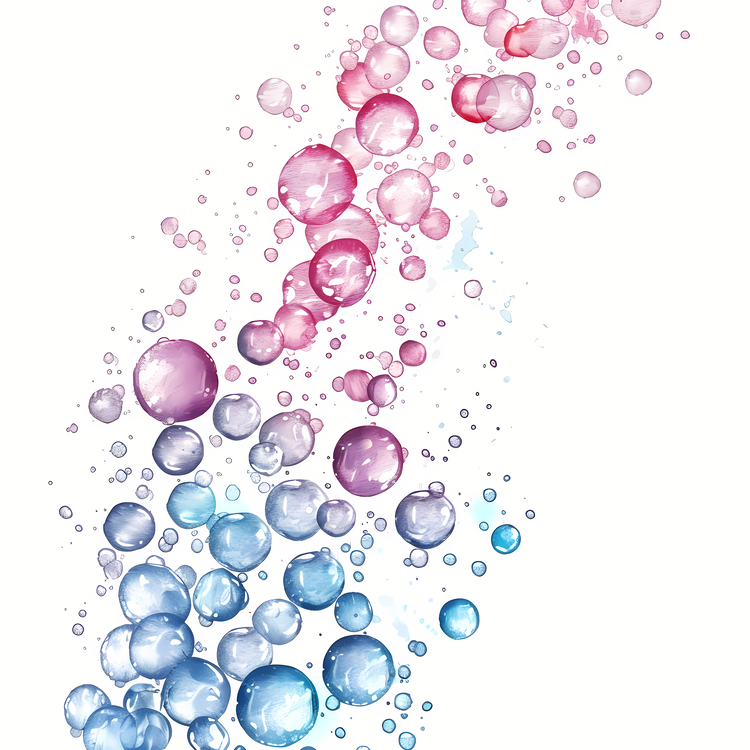 Bubbly,Watercolor,Colorful Bubbles