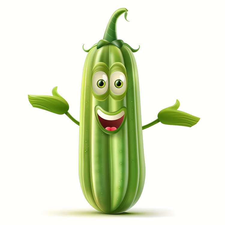 3d Cartoon Vegetable,Cucumber Cartoon,Cucumber Face