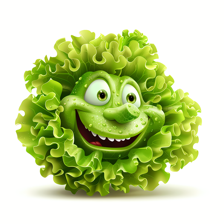 3d Cartoon Vegetable,Lettuce,Green Vegetable