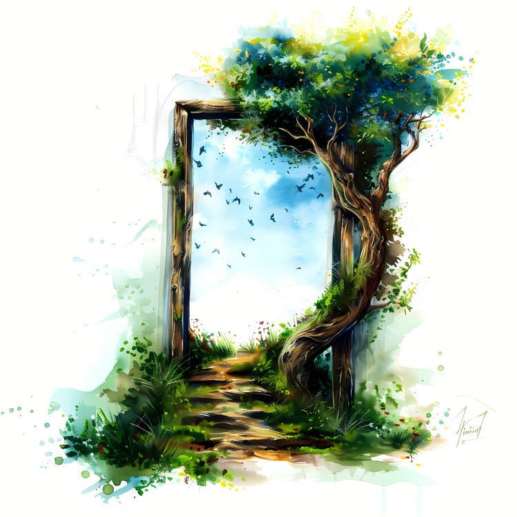Door,Nature,Tree