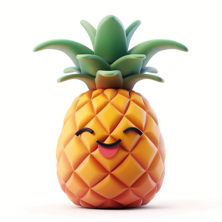 3d Cartoon Fruit,Pineapple,Cartoon