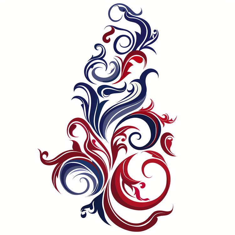 Trails Day,Red,White And Blue Design