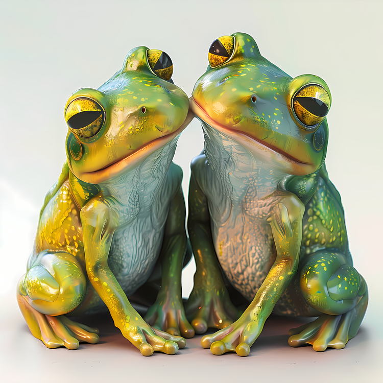 Kissing,Animal,Frog Statue