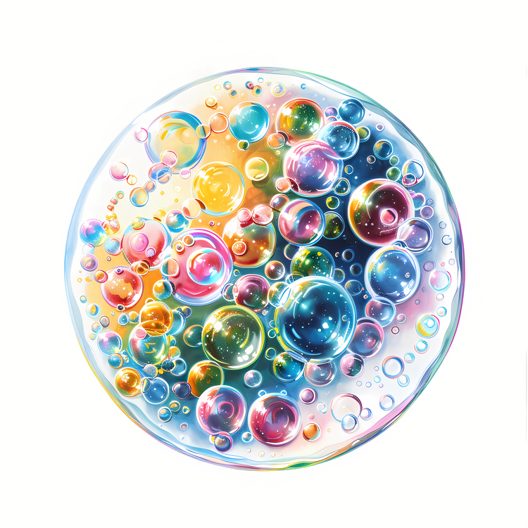 Bubbly,Colorful Bubbles,Soothing And Peaceful