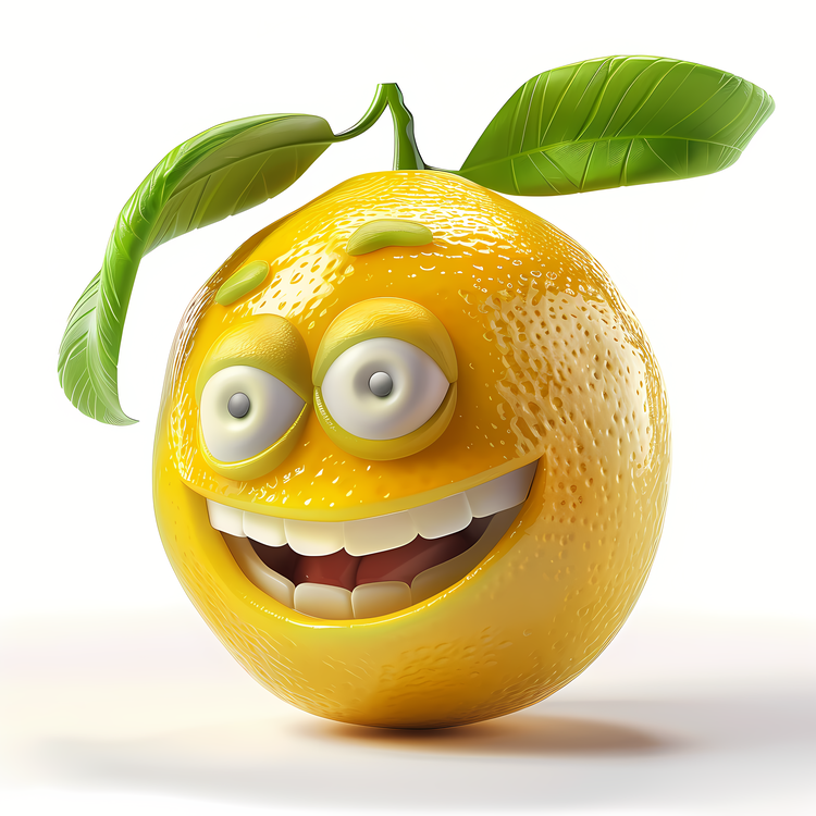 3d Cartoon Fruit,Smiling,Laughing