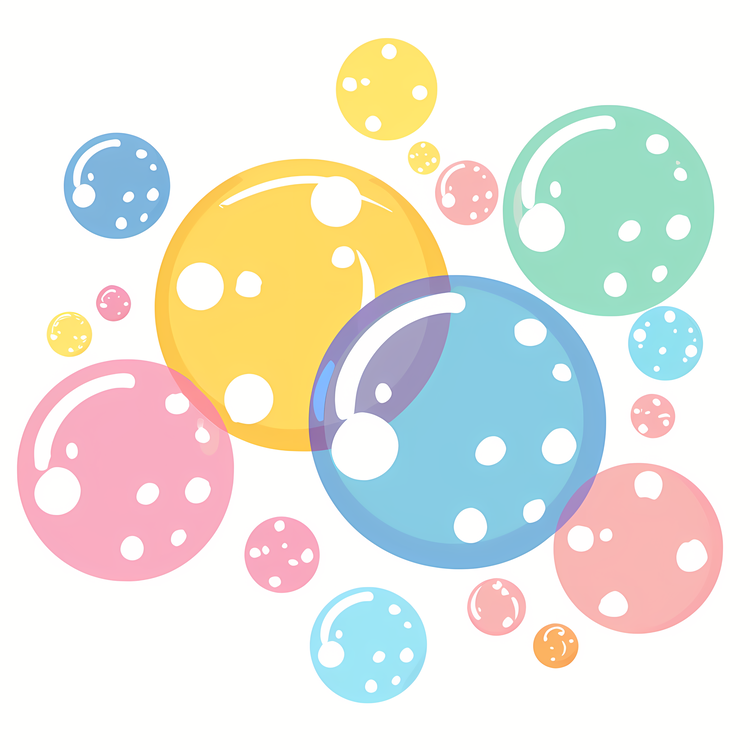Bubbly,Round,Colorful