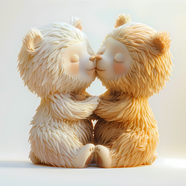 Kissing,Animal,Teddy Bear