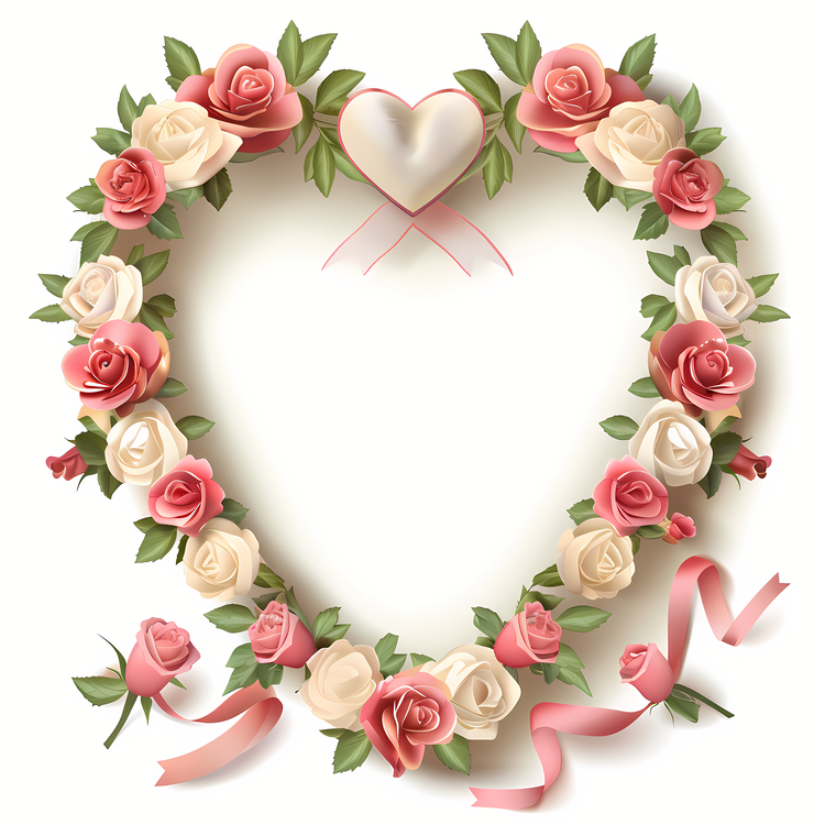 Mothers Day,Rose Wreath,Heart Shape