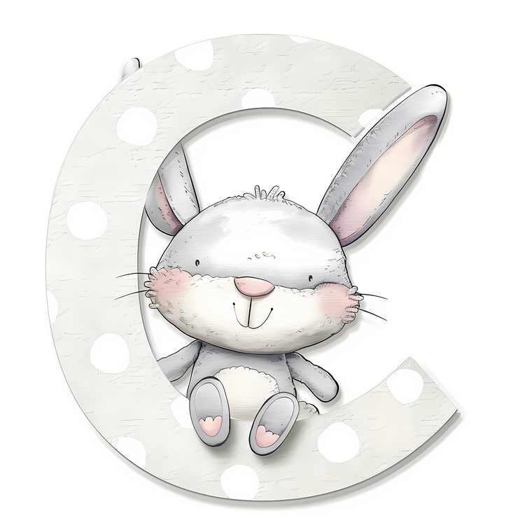 3d Cartoon Alphabet,Rabbit,Animal
