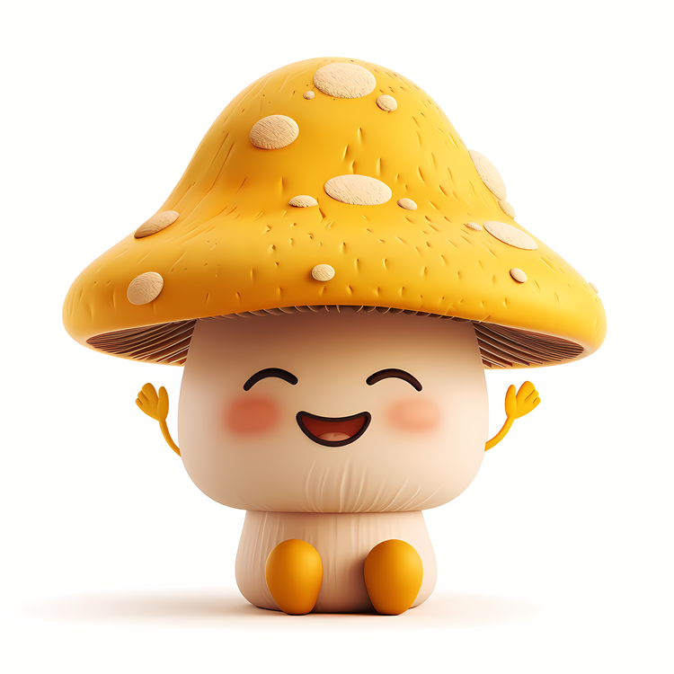 3d Cartoon Vegetable,Mushroom,Mascot