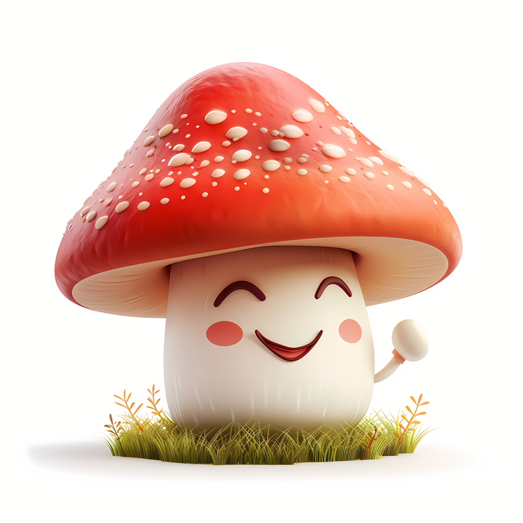 3d Cartoon Vegetable,Toadstool,Mushroom
