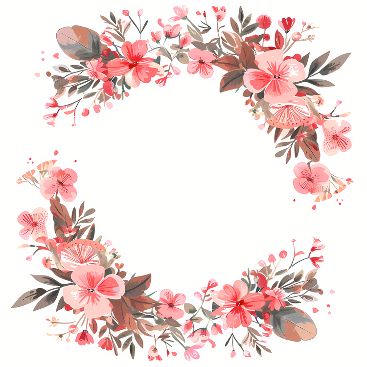 Mothers Day,Flower Wreath,Pink Flowers