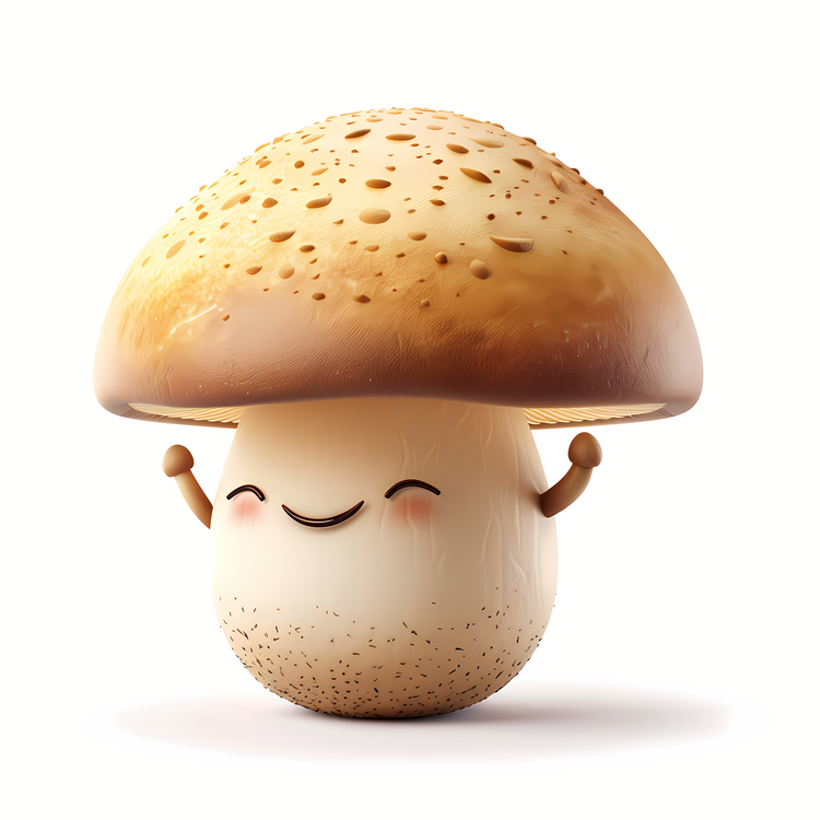 3d Cartoon Vegetable,Cartoon Mushroom,Cute Mushroom