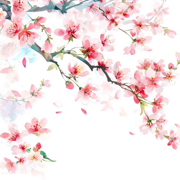 Spring Party,Cherry Blossom Tree,Pink Flowers