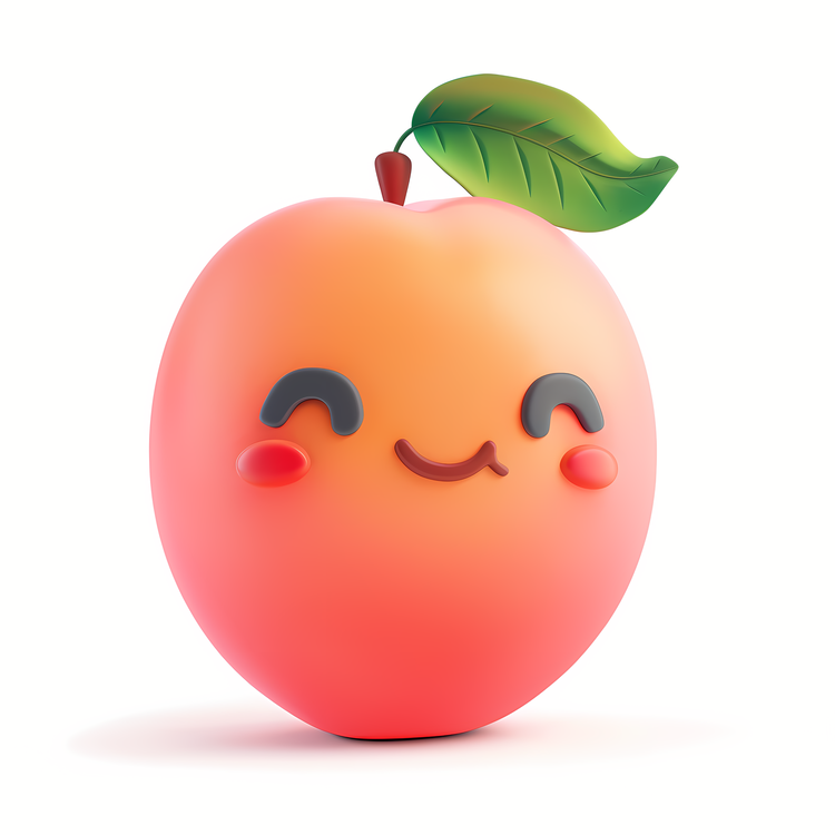 3d Cartoon Fruit,Peach,Fruit