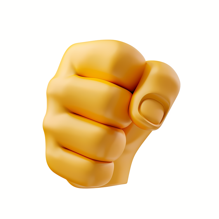 Gesture,Yellow Fist,Close Up Of A Raised Fist