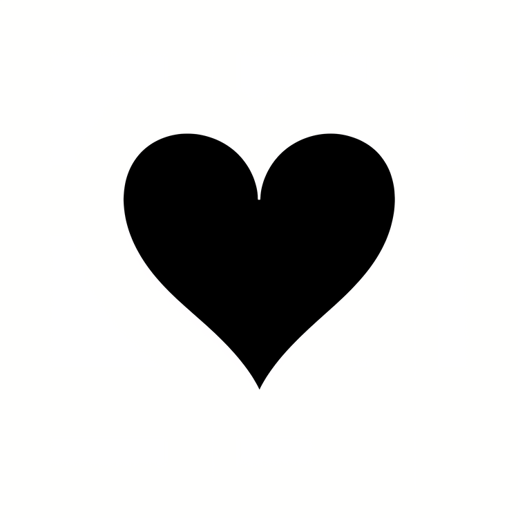 Emoji,Heart Shape,Black Color