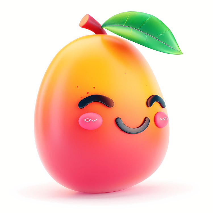 3d Cartoon Fruit,Smiling,Fruit