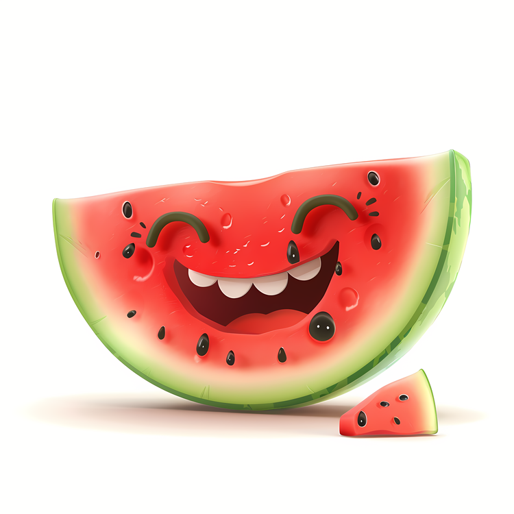 3d Cartoon Fruit,Mouth,Smiling