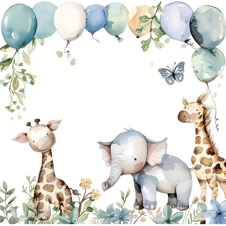 Newborn,Elephant,Giraffe