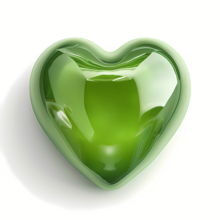 Emoji,Heart Shape,Green Color