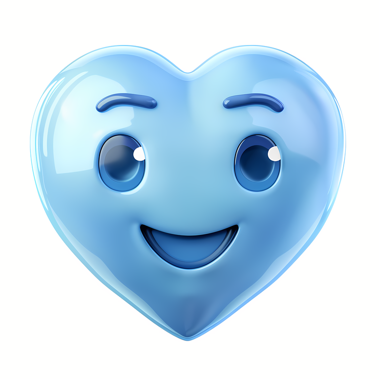 Emoji,Blue Heart,Smiling Heart